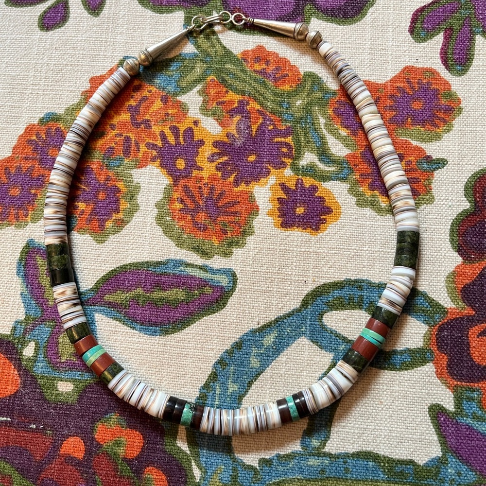 Multicolor Heishi Turquoise Necklace